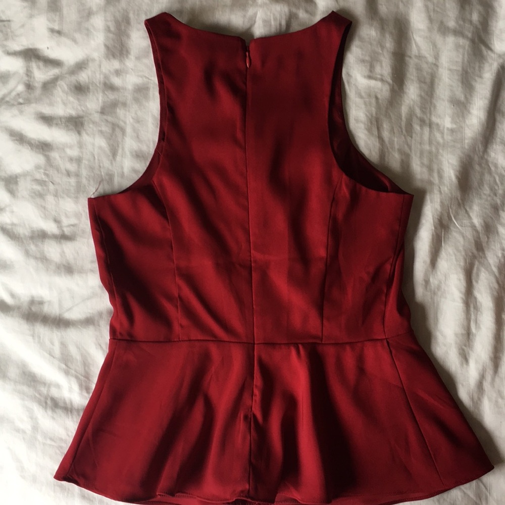 Express Red Peplum Top - image 6